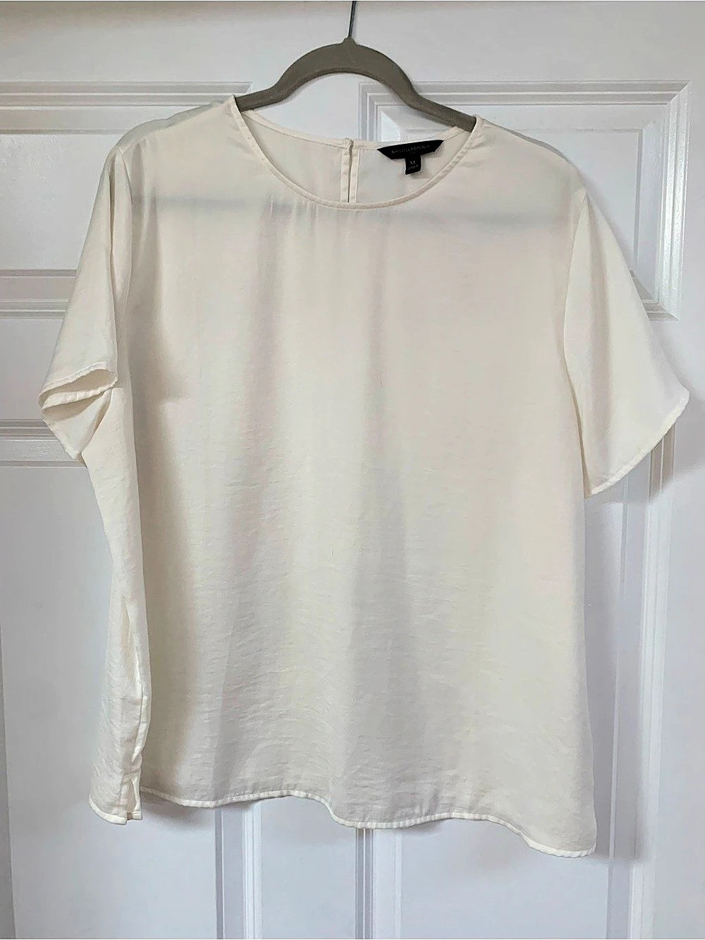 Banana Republic Short Sleeve Sheer Blouse - XL